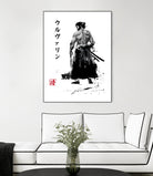 Immortal Samurai sumi-e by Antonio Camarena on GIANT ART - white digital painting