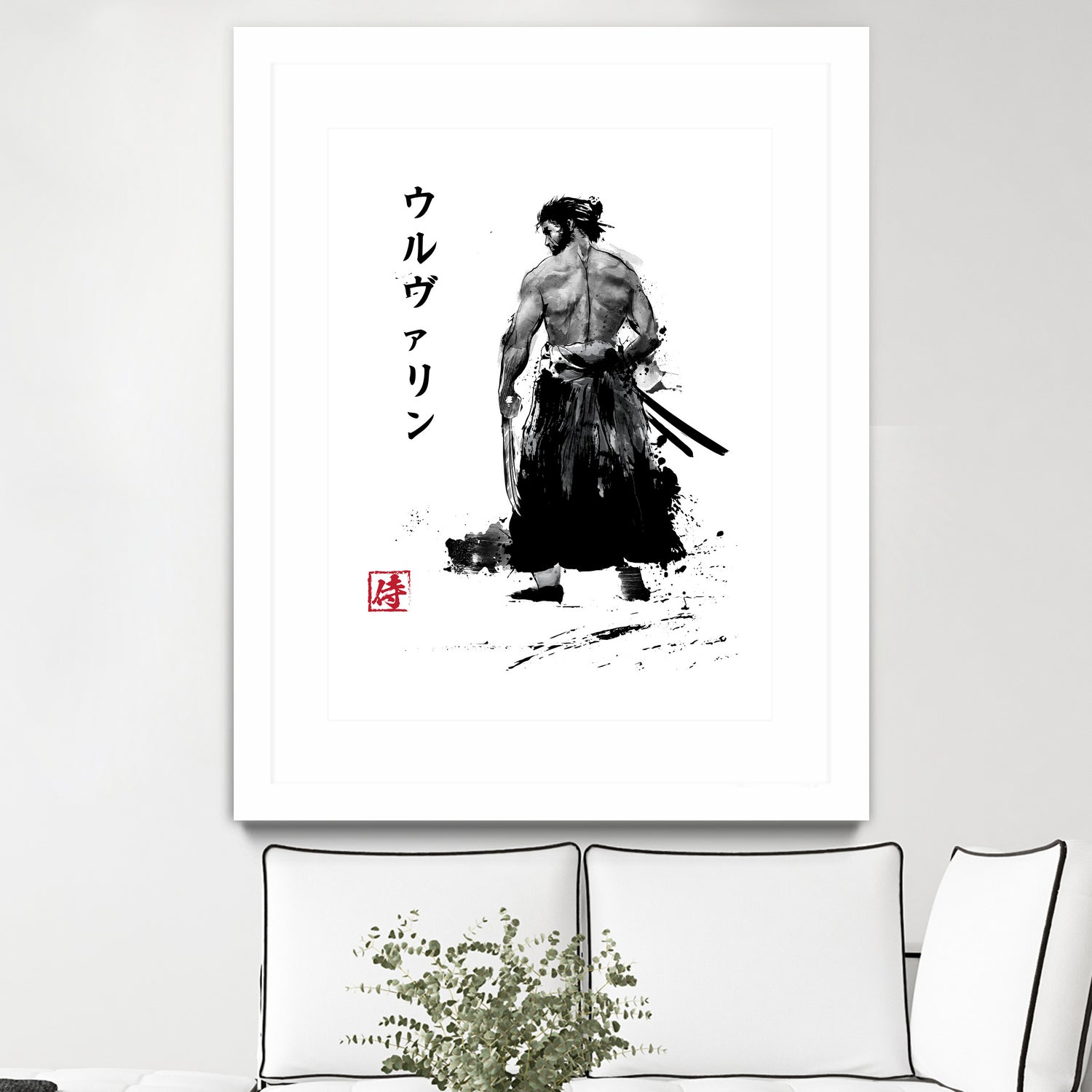 Immortal Samurai sumi-e by Antonio Camarena on GIANT ART - white digital painting