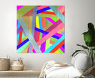 STRIPES II by Anthony Foronda on GIANT ART - pink vector illustration