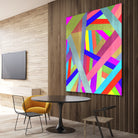 STRIPES II by Anthony Foronda on GIANT ART - pink vector illustration