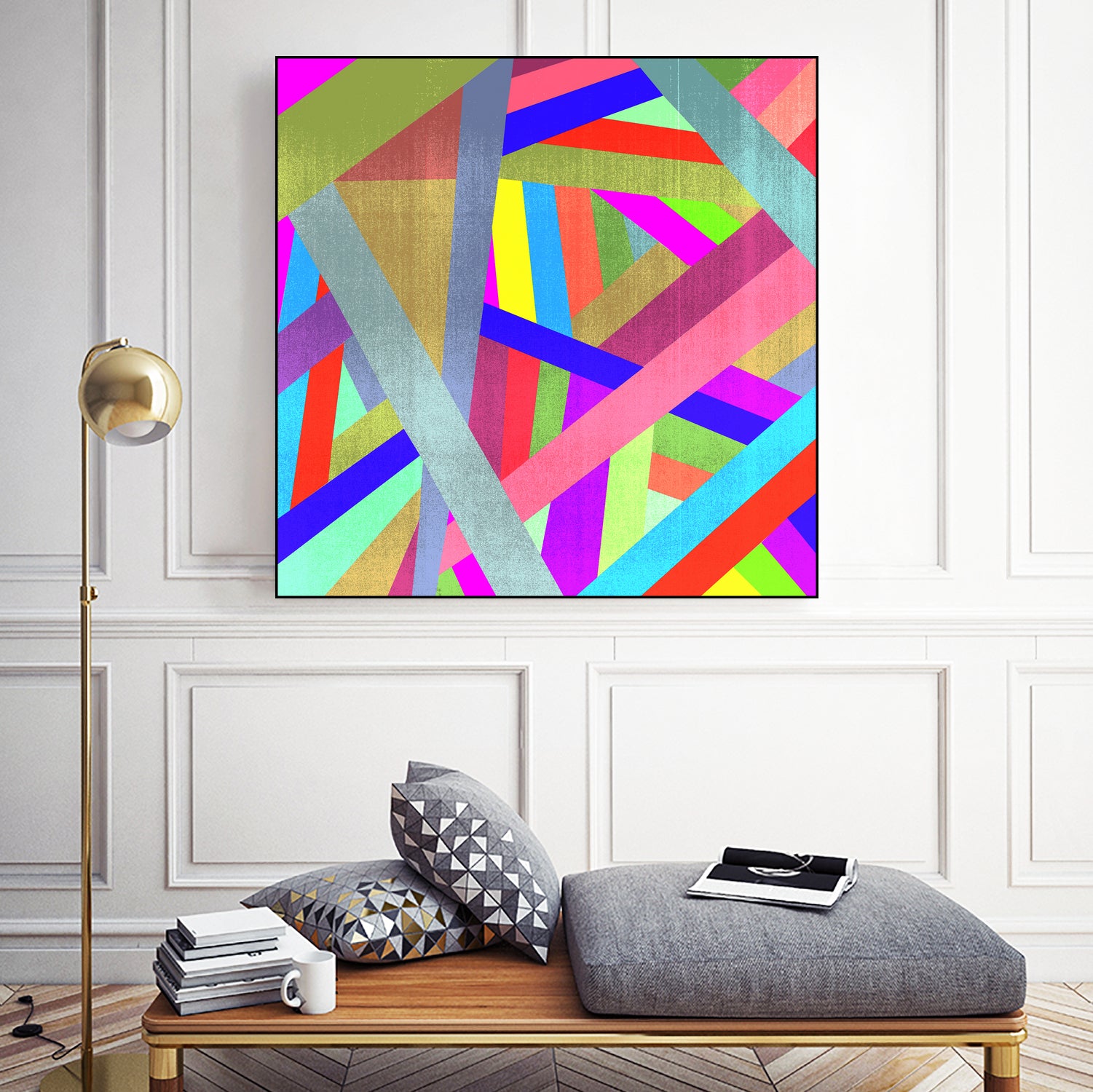 STRIPES II by Anthony Foronda on GIANT ART - pink vector illustration