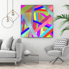 STRIPES II by Anthony Foronda on GIANT ART - pink vector illustration