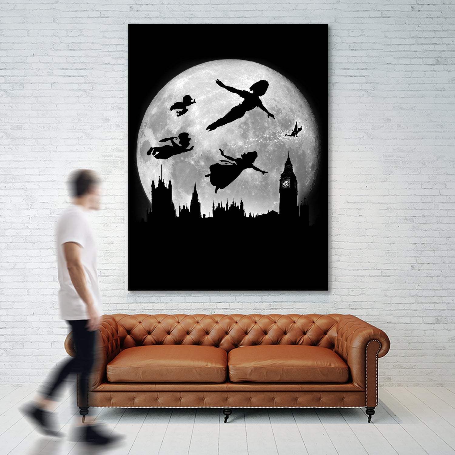 Full moon over London by Antonio Camarena on GIANT ART - black digital painting