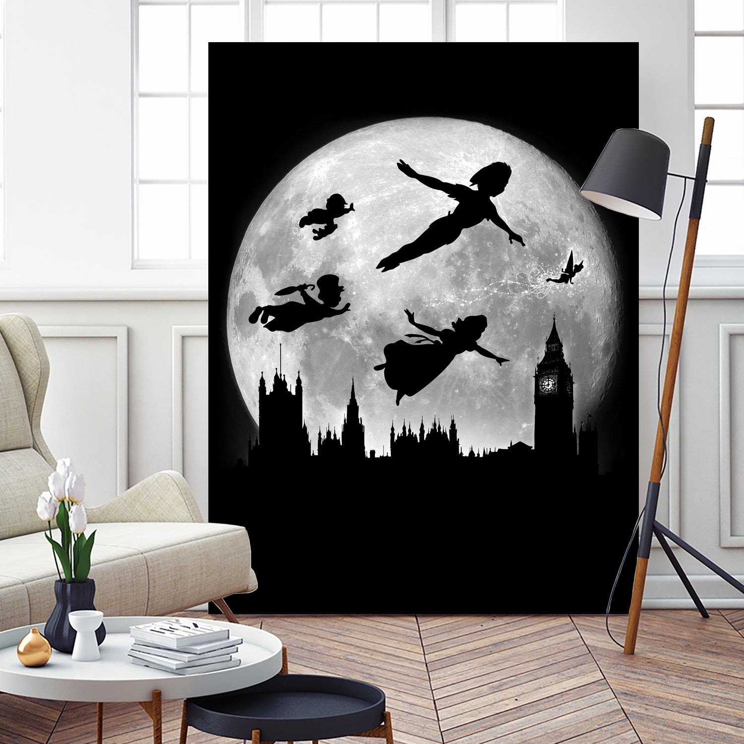 Full moon over London by Antonio Camarena on GIANT ART - black digital painting