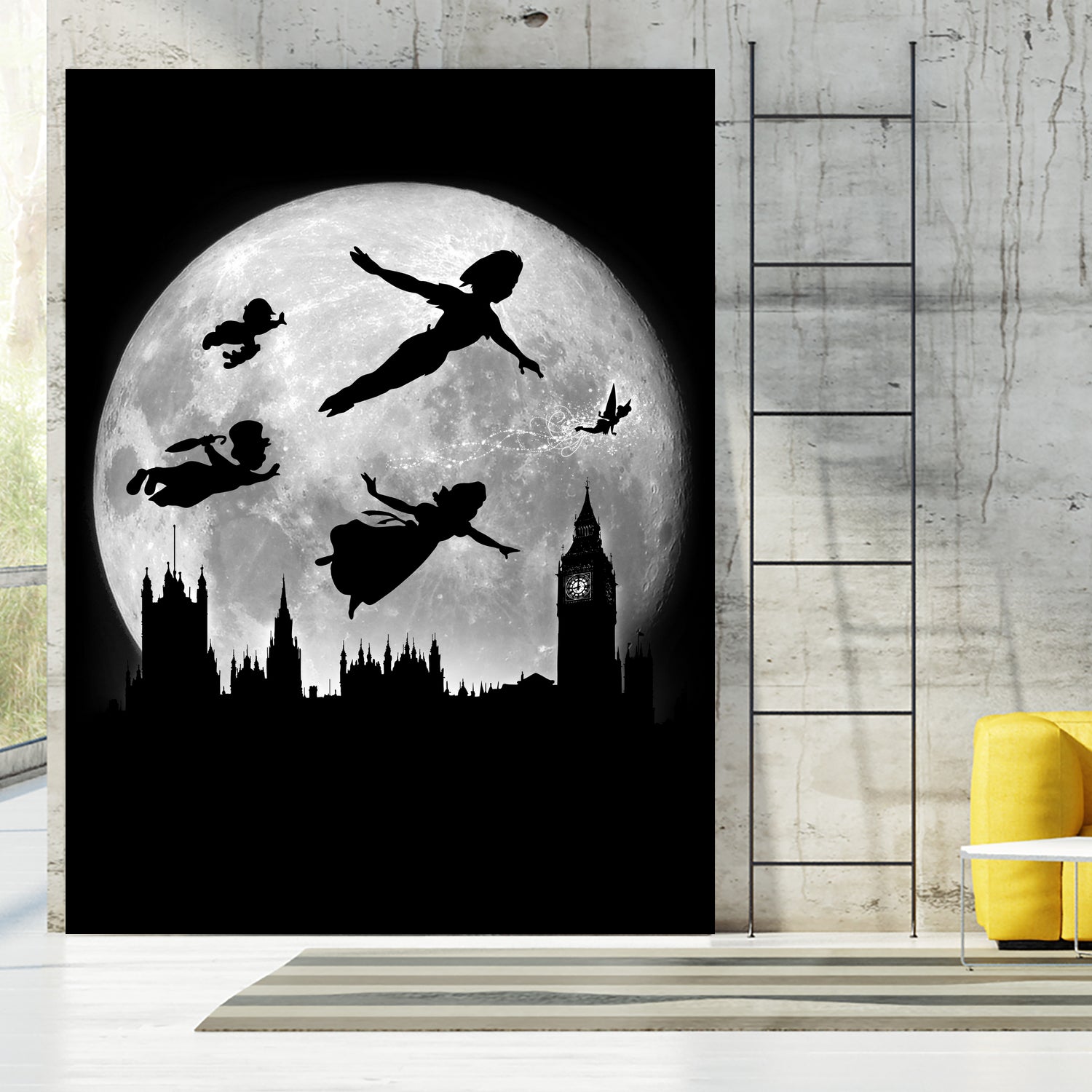 Full moon over London by Antonio Camarena on GIANT ART - black digital painting