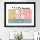 Aeropress Poster by Elaine Chng on GIANT ART - brown typography