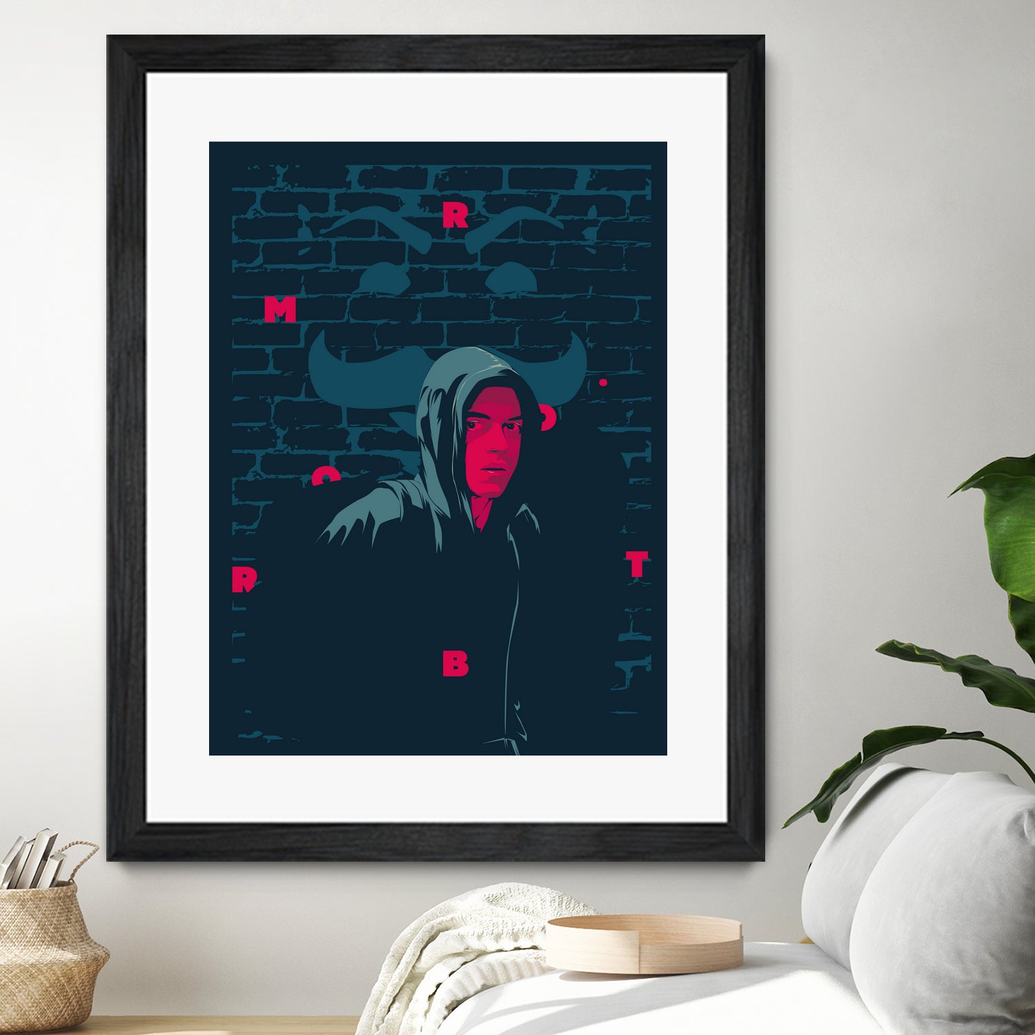 Mr. Robo by Tibor Lovas on GIANT ART - pink vector illustration