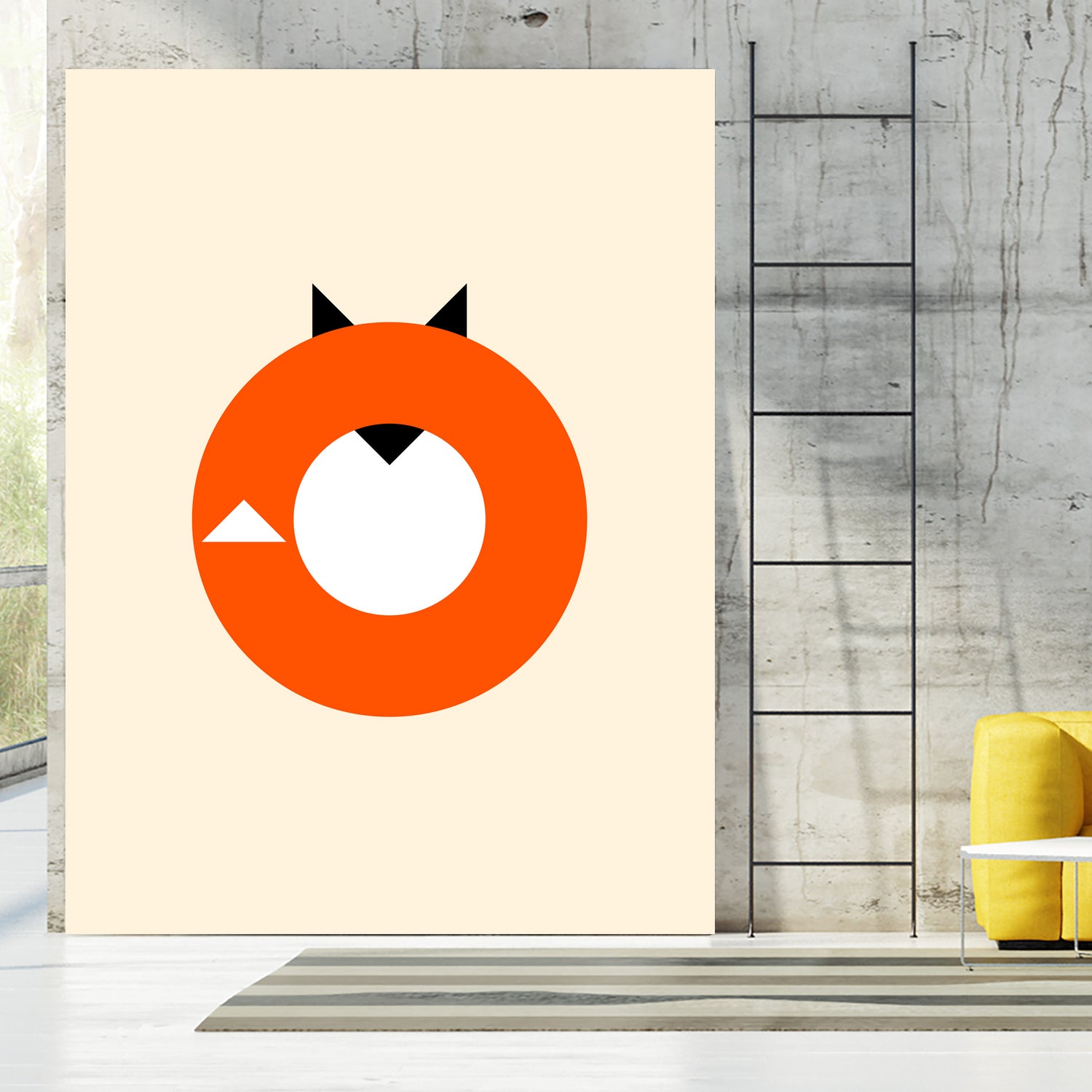 A Most Minimalist Fox by Nicholas Ely on GIANT ART - white vector illustration