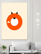 A Most Minimalist Fox by Nicholas Ely on GIANT ART - white vector illustration