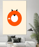 A Most Minimalist Fox by Nicholas Ely on GIANT ART - white vector illustration