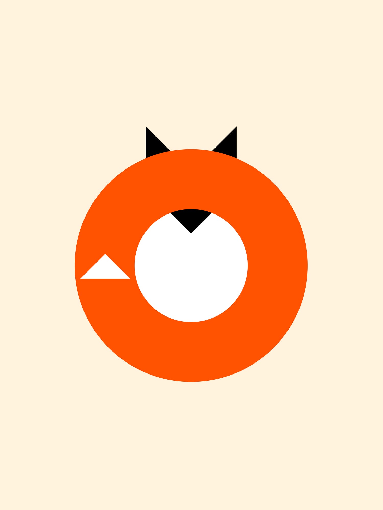 A Most Minimalist Fox by Nicholas Ely on GIANT ART - white vector illustration