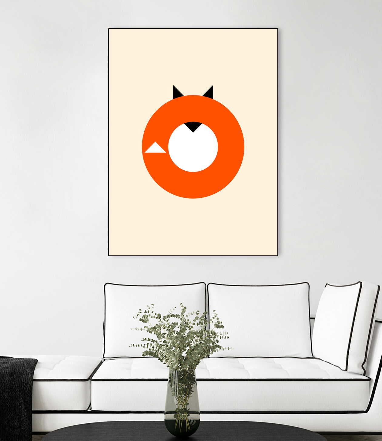 A Most Minimalist Fox by Nicholas Ely on GIANT ART - white vector illustration