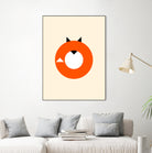 A Most Minimalist Fox by Nicholas Ely on GIANT ART - white vector illustration