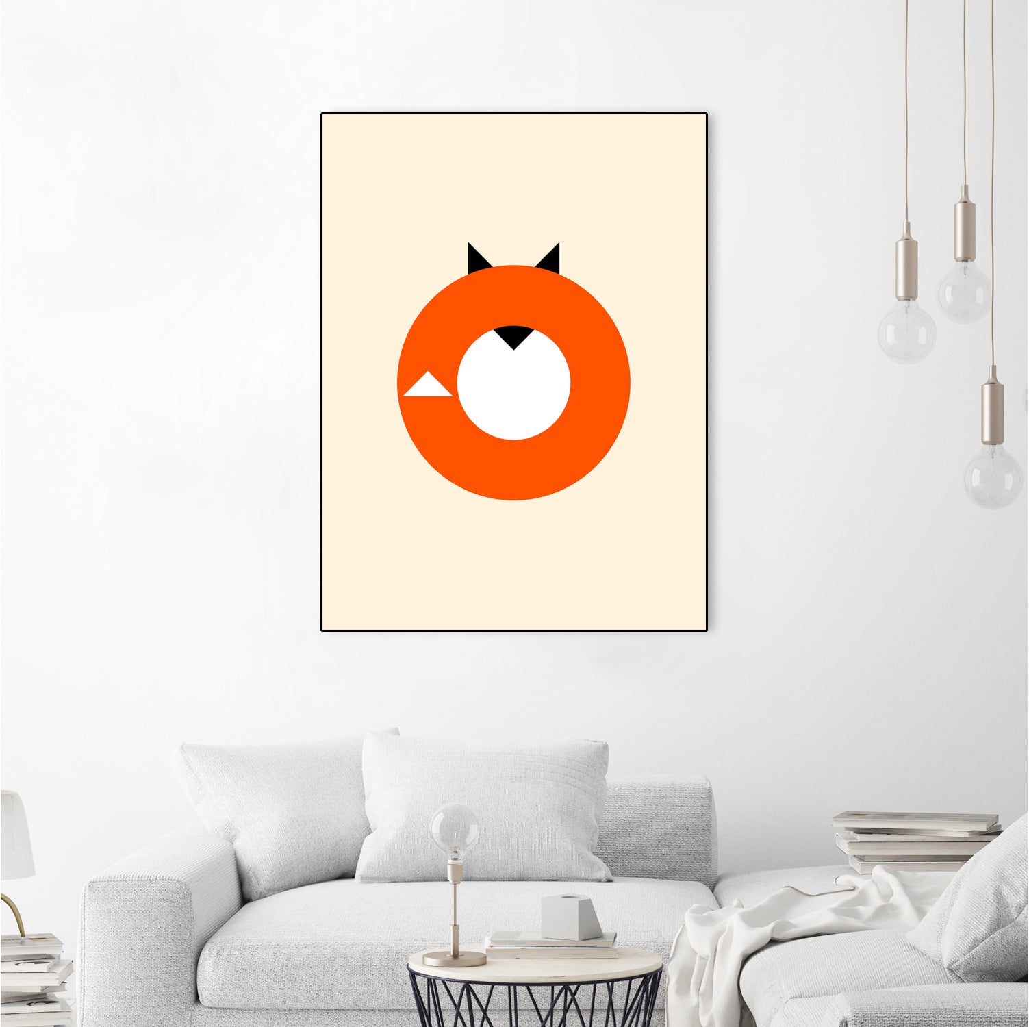 A Most Minimalist Fox by Nicholas Ely on GIANT ART - white vector illustration