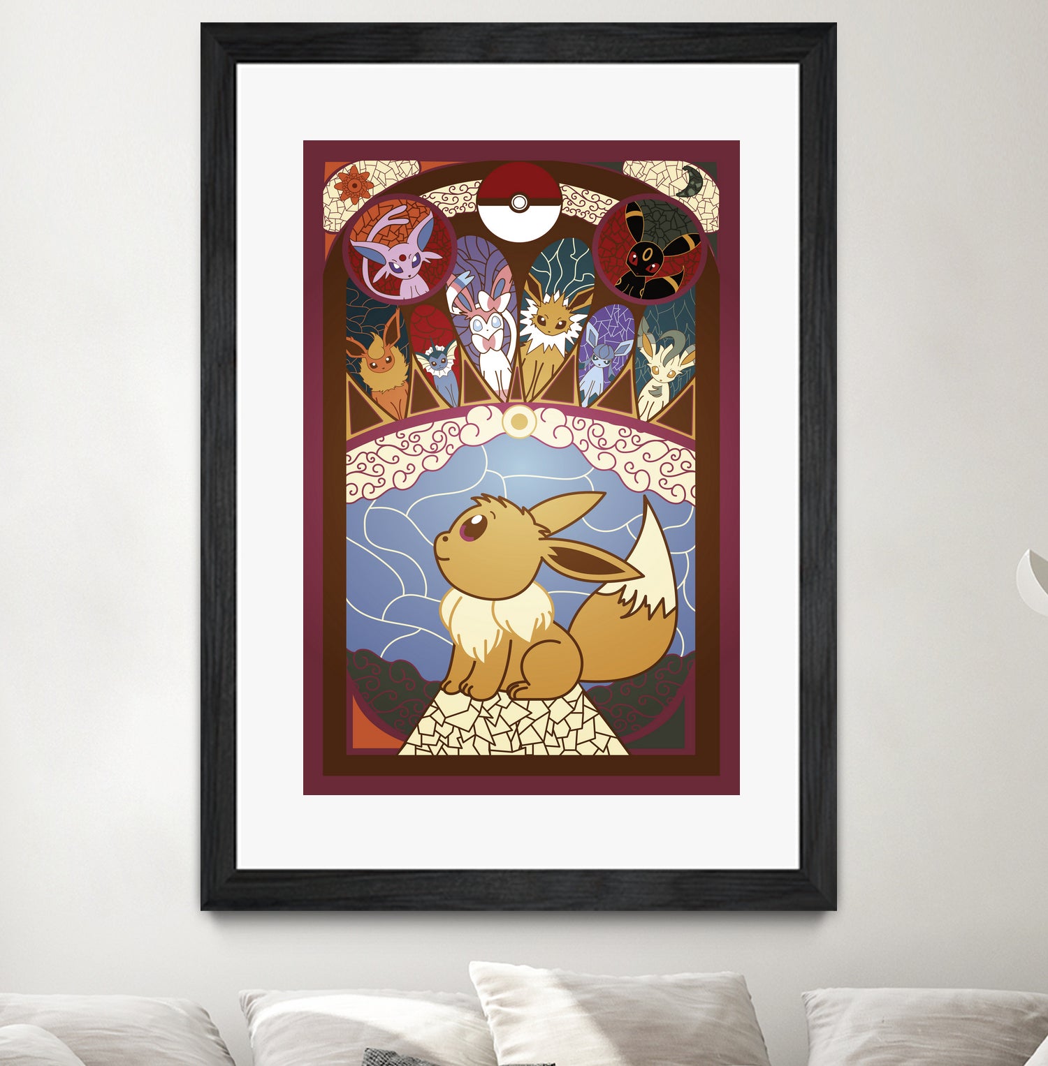 Stained Glass Eevee by Erin Fitzgerald on GIANT ART - fuchsia digital drawing