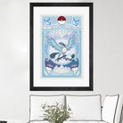 Stained Glass Articuno: Pokemon GO Edition by Erin Fitzgerald on GIANT ART - blue digital drawing