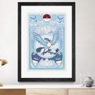 Stained Glass Articuno: Pokemon GO Edition by Erin Fitzgerald on GIANT ART - blue digital drawing