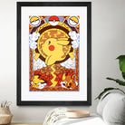 Stained Glass Pikachu by Erin Fitzgerald on GIANT ART - yellow digital drawing