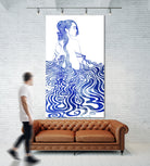 WATER NYMPH XIV by Stevyn Llewellyn on GIANT ART - blue mixed media