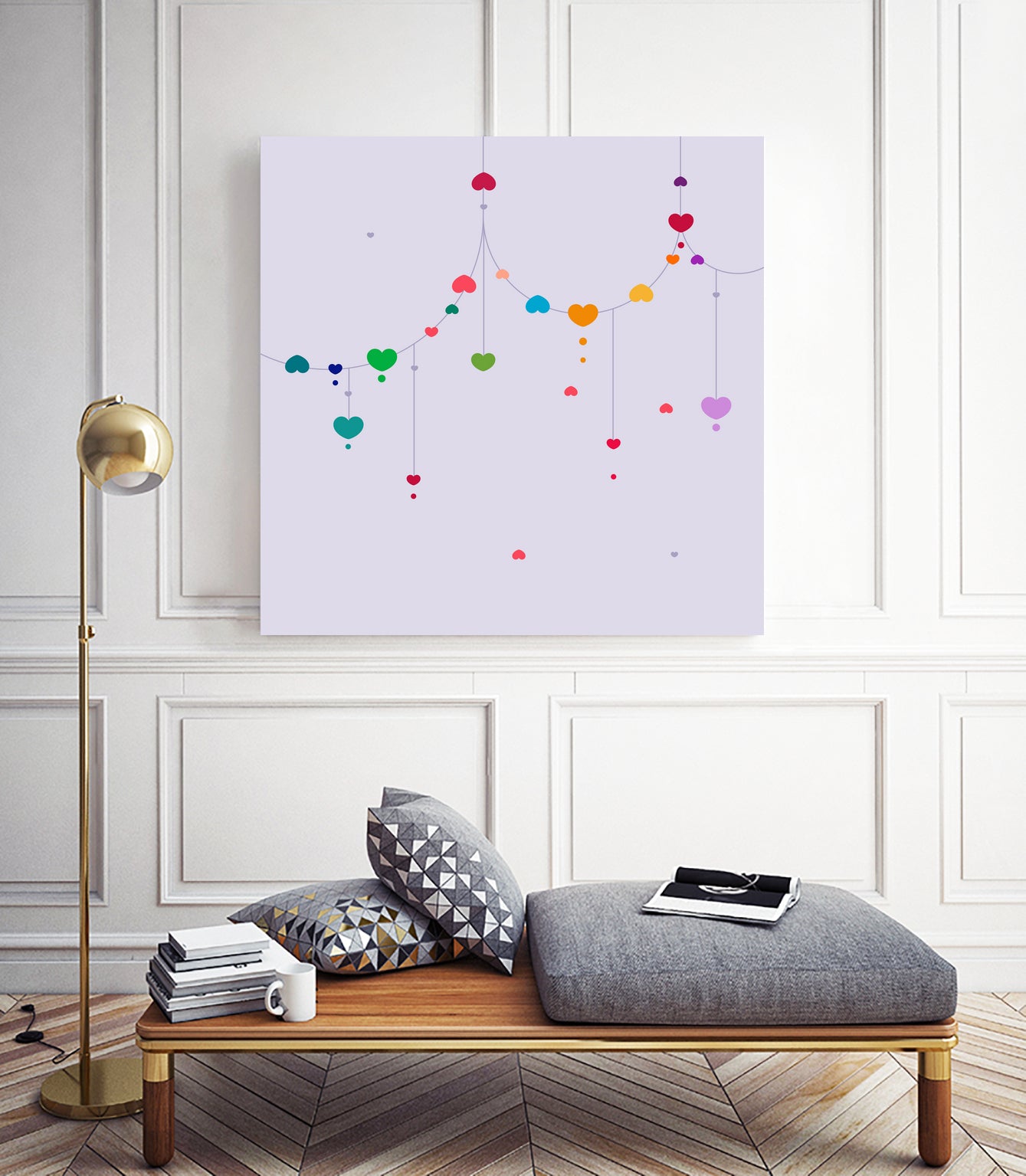 Colorful Love by Alessandra Gagliano on GIANT ART - fuchsia vector illustration