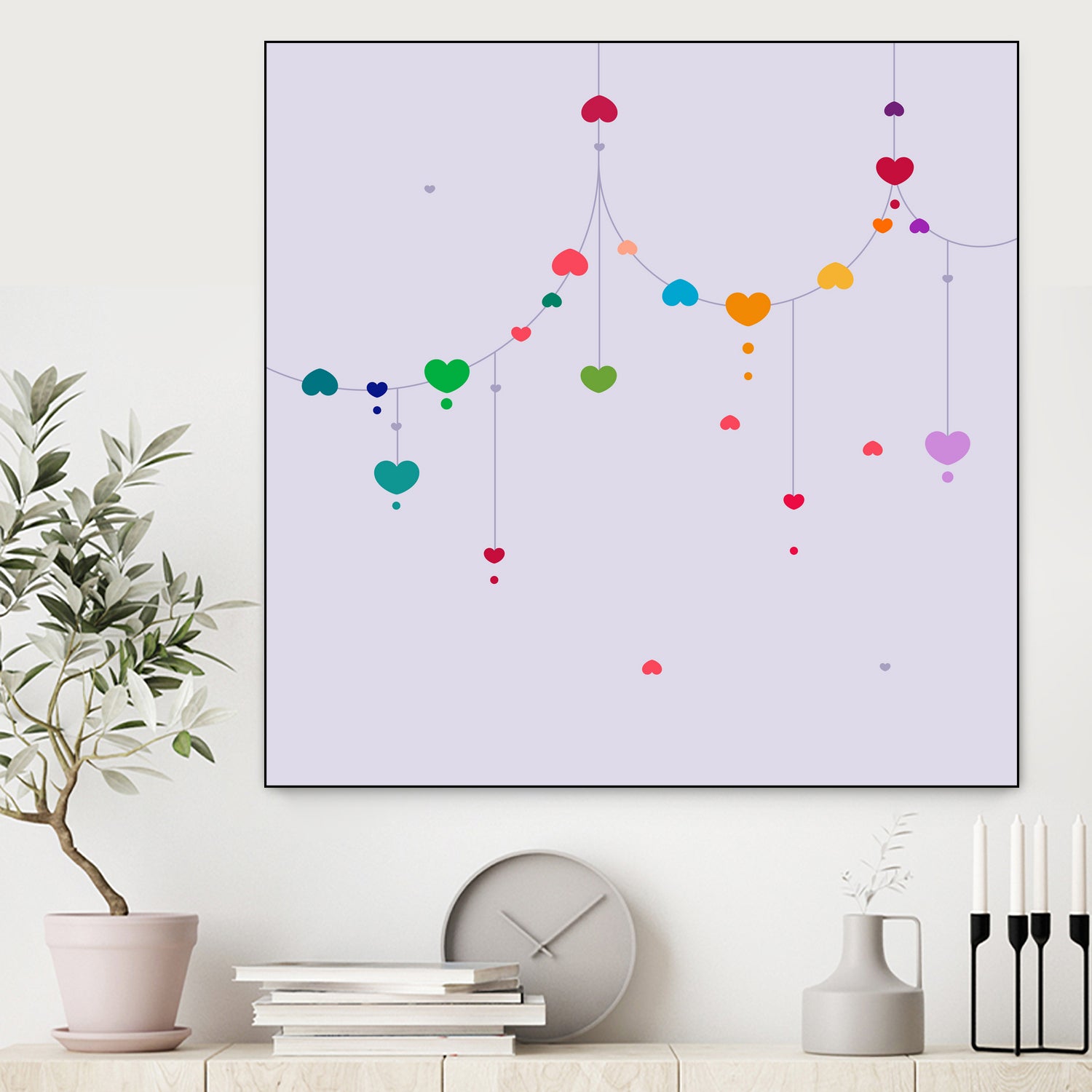 Colorful Love by Alessandra Gagliano on GIANT ART - fuchsia vector illustration