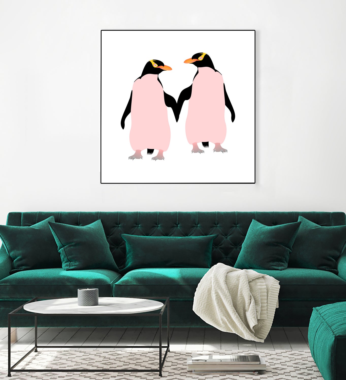 Lesbian Pride Penguins by Daniel Hutchinson on GIANT ART - white character design