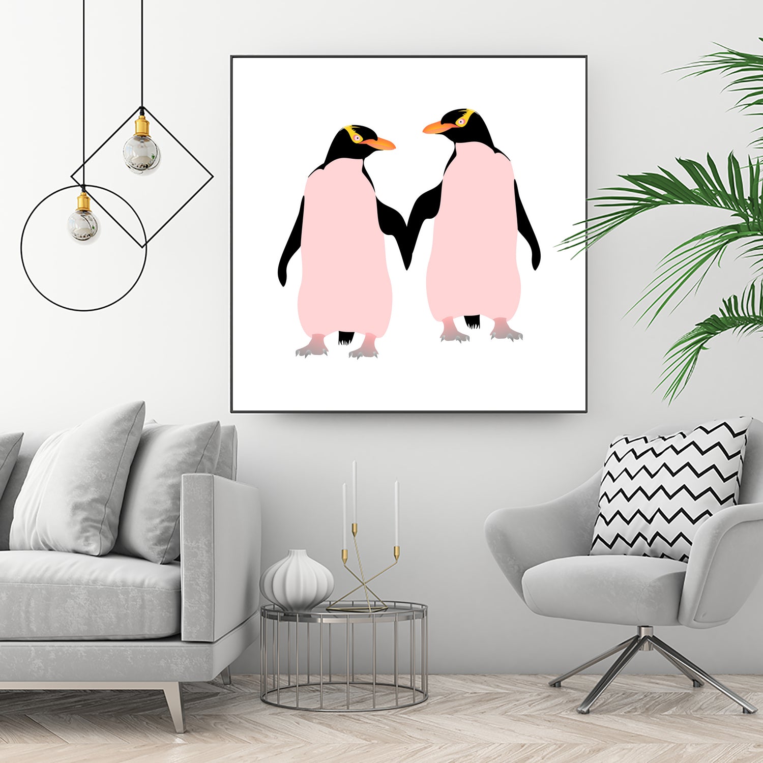 Lesbian Pride Penguins by Daniel Hutchinson on GIANT ART - white character design