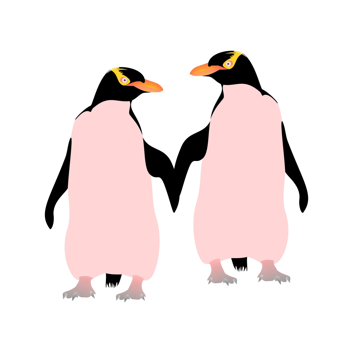 Lesbian Pride Penguins by Daniel Hutchinson on GIANT ART - white character design