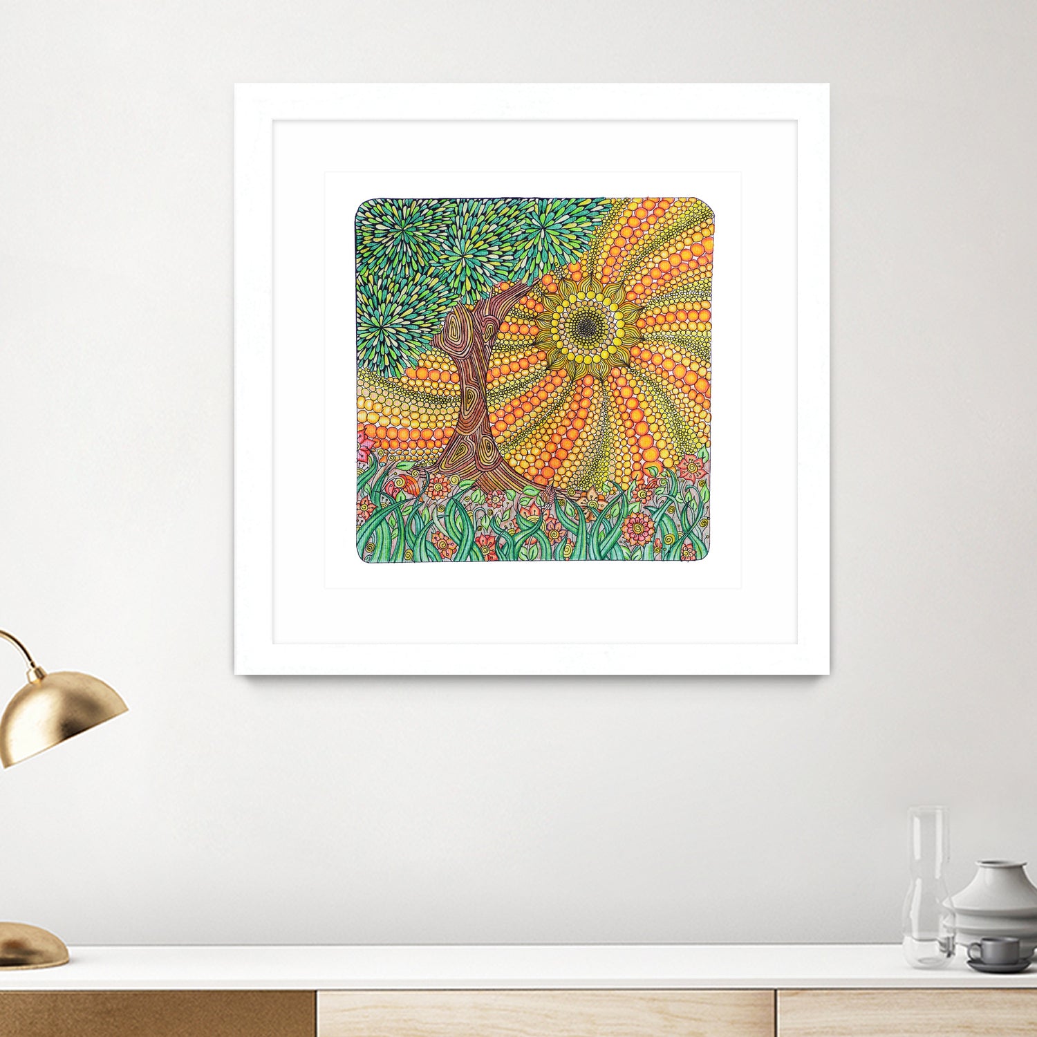 Sunny day by Ranka Stevic on GIANT ART - orange mixed media