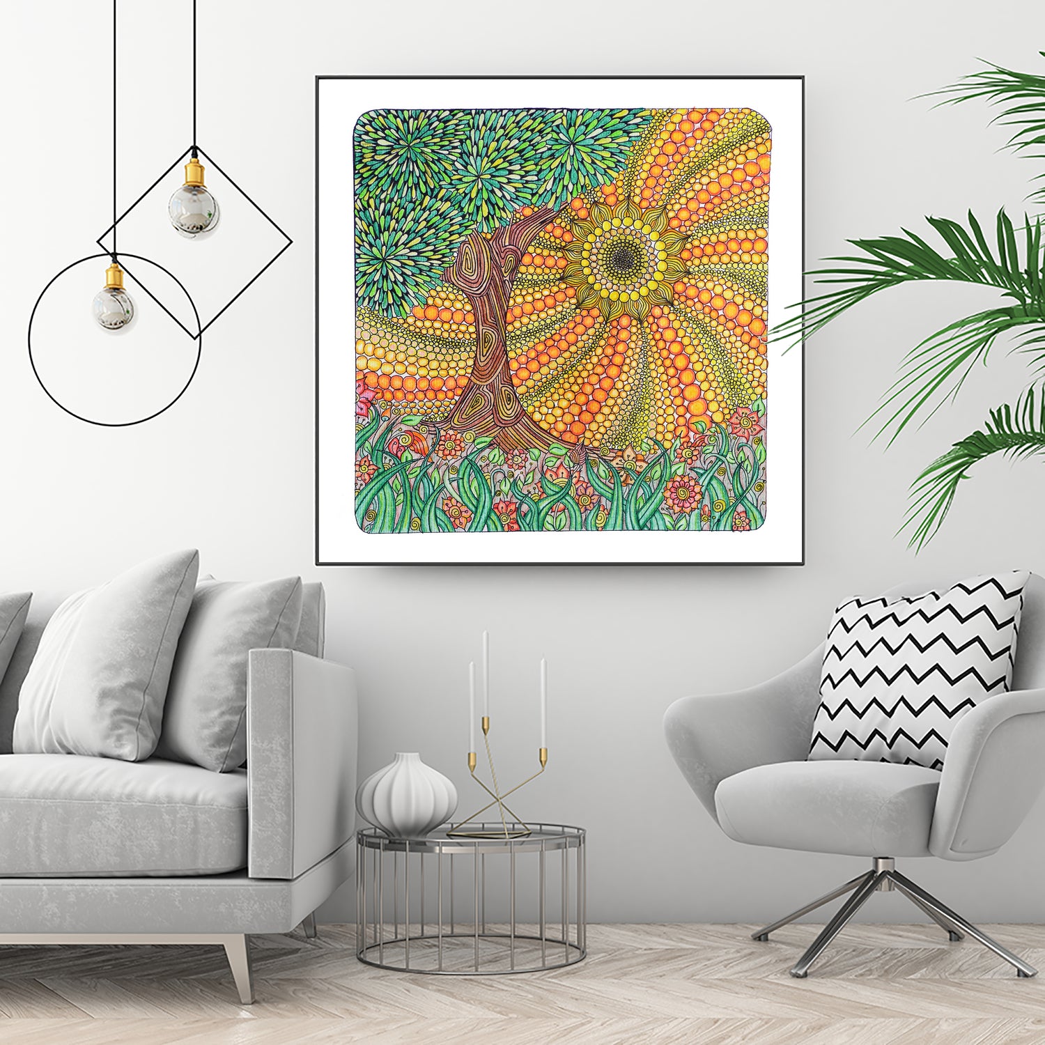 Sunny day by Ranka Stevic on GIANT ART - orange mixed media