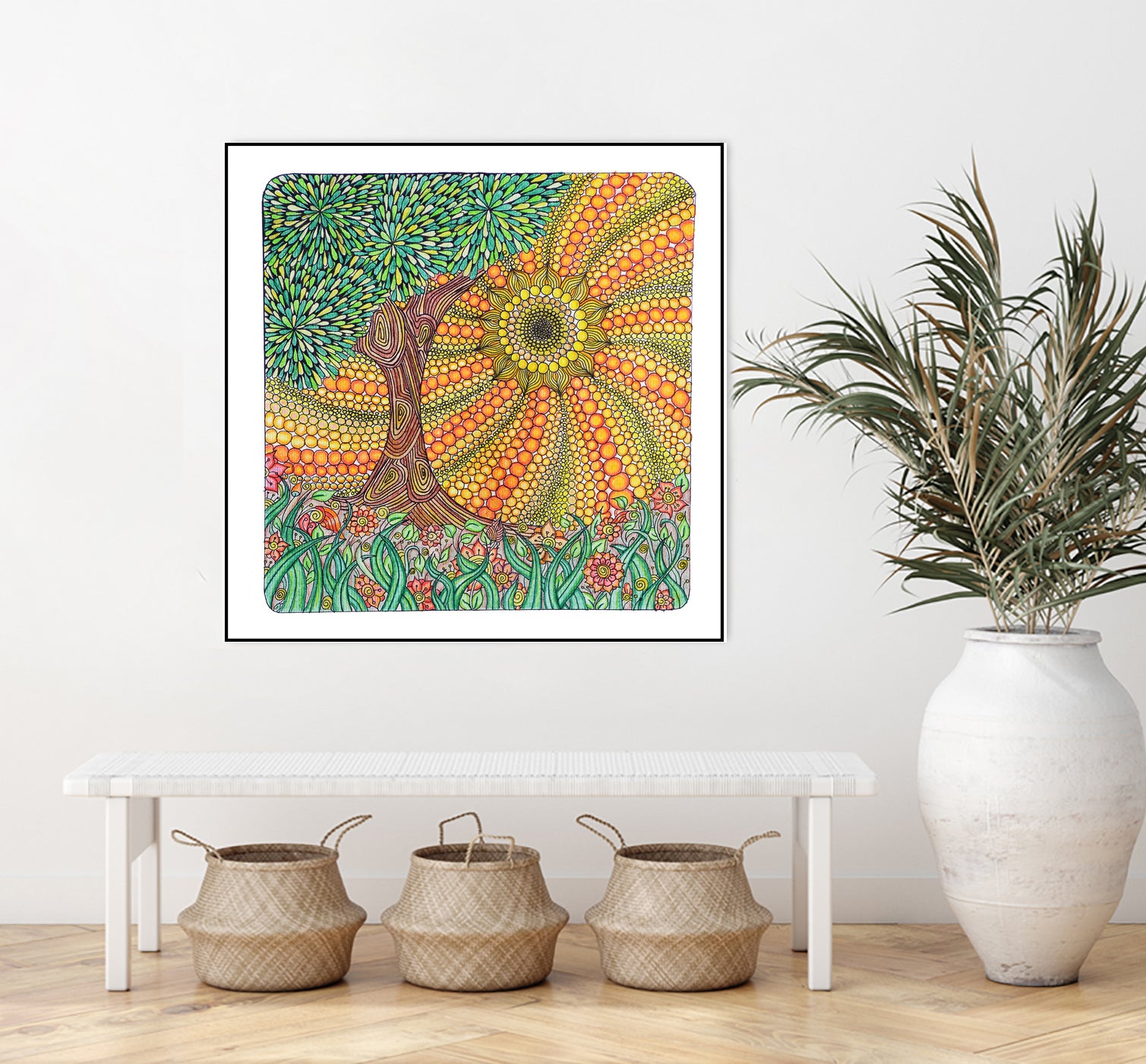 Sunny day by Ranka Stevic on GIANT ART - orange mixed media