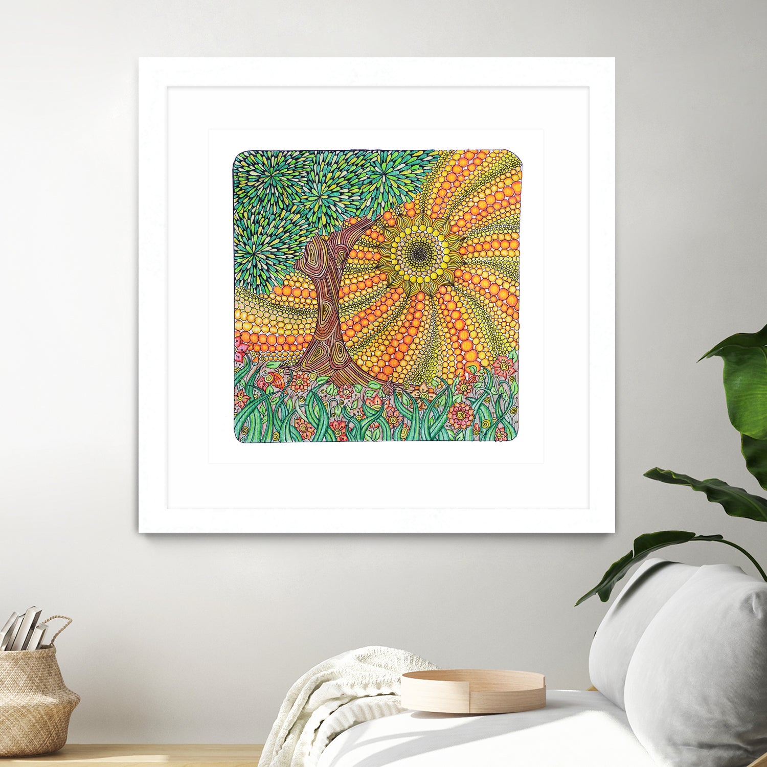 Sunny day by Ranka Stevic on GIANT ART - orange mixed media