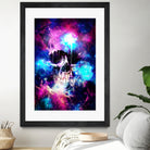 Space Skull by Francis Mi Oza on GIANT ART - blue mixed media