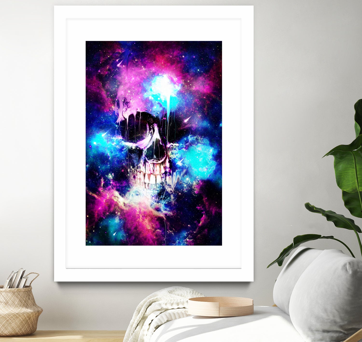 Space Skull by Francis Mi Oza on GIANT ART - blue mixed media