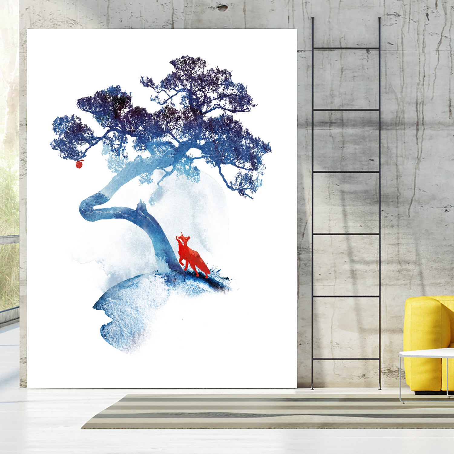 The last apple tree by Robert Farkas on GIANT ART - blue digital painting