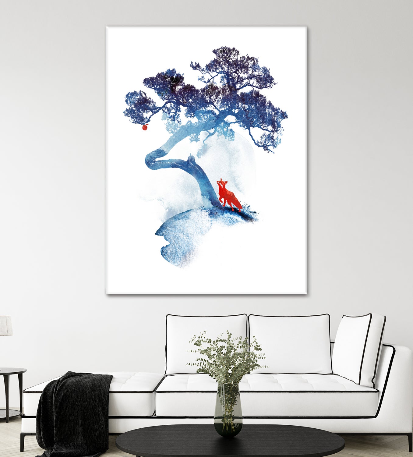 The last apple tree by Robert Farkas on GIANT ART - blue digital painting