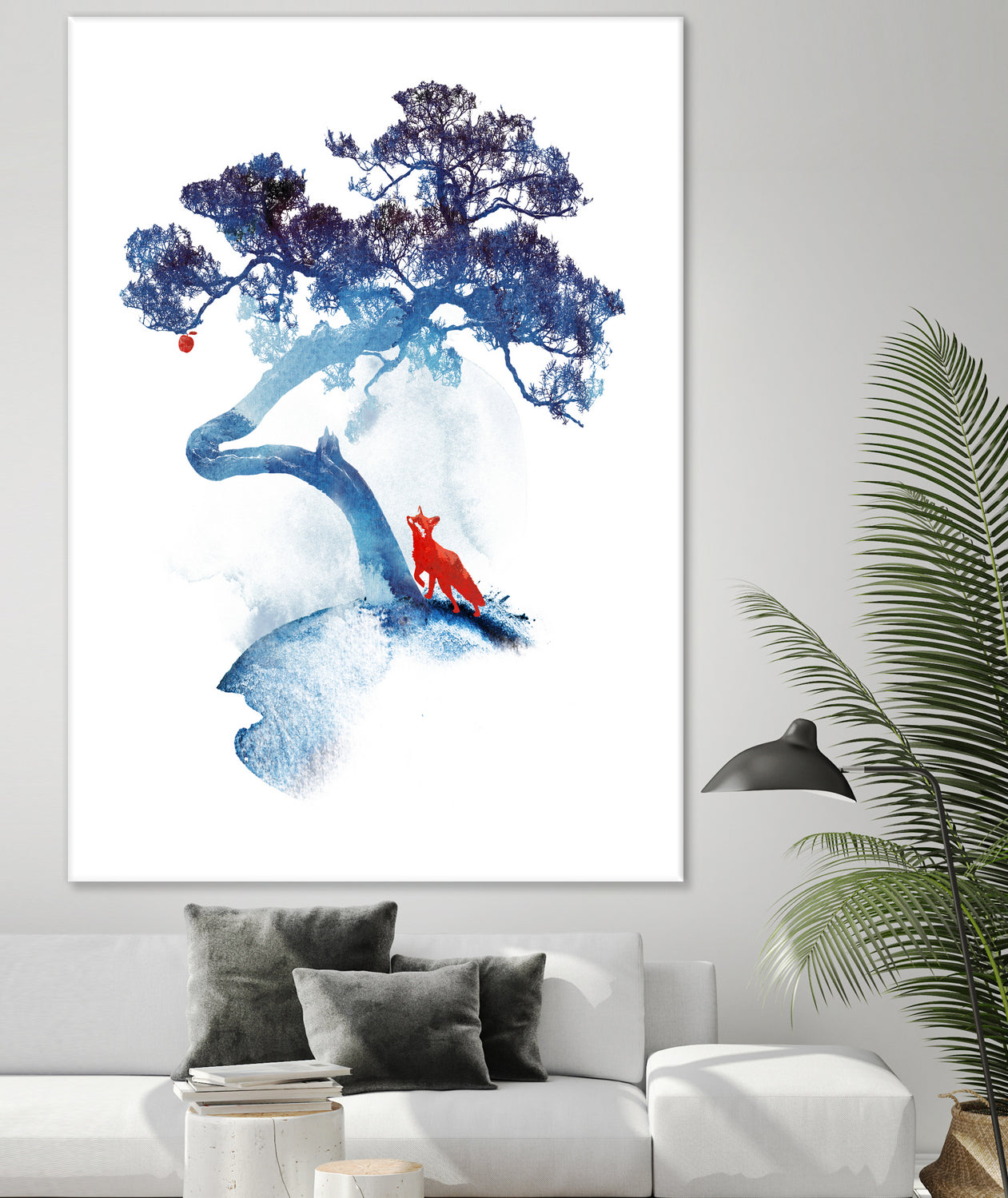 The last apple tree by Robert Farkas on GIANT ART - blue digital painting