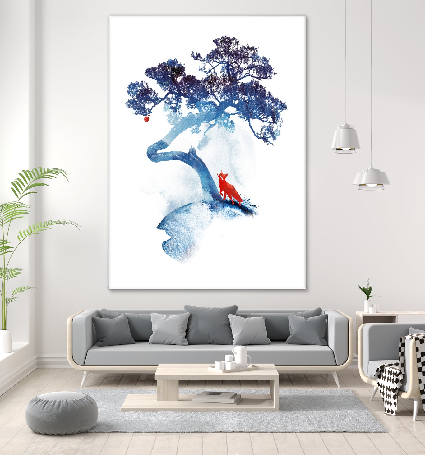 The last apple tree by Robert Farkas on GIANT ART - blue digital painting