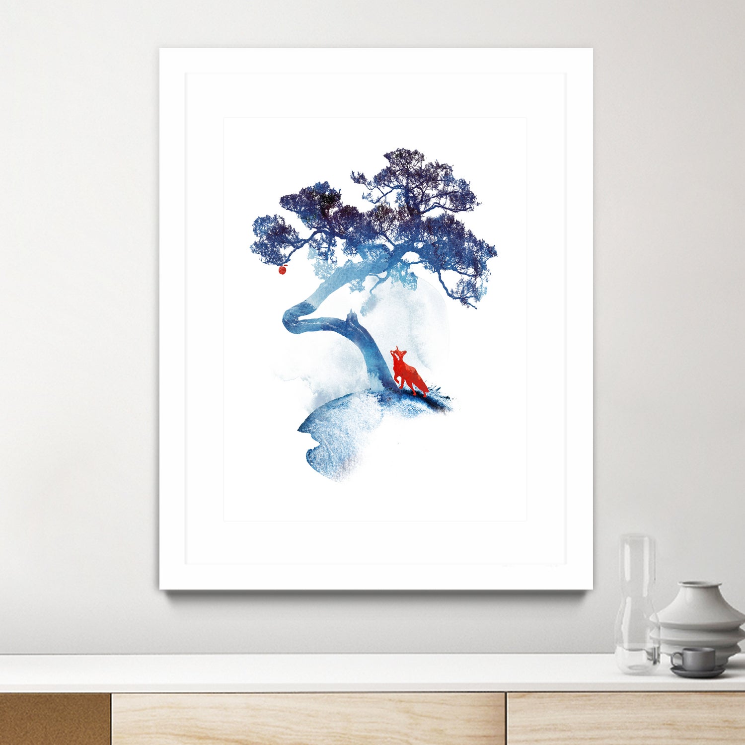 The last apple tree by Robert Farkas on GIANT ART - blue digital painting