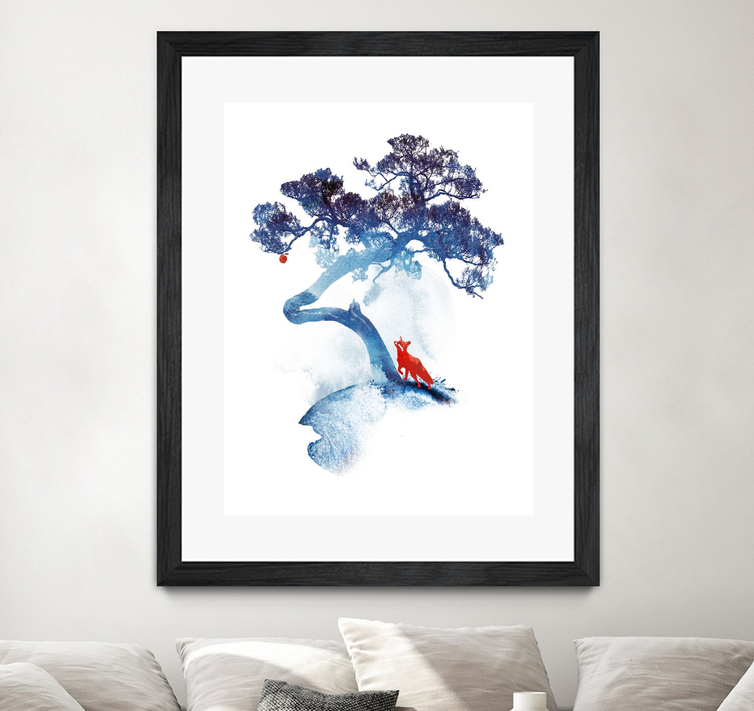 The last apple tree by Robert Farkas on GIANT ART - blue digital painting