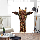 Coloured Giraffe Illustration/Drawing by Naomi Davies on GIANT ART - black digital drawing