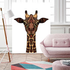 Coloured Giraffe Illustration/Drawing by Naomi Davies on GIANT ART - black digital drawing