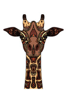 Coloured Giraffe Illustration/Drawing by Naomi Davies on GIANT ART - black digital drawing