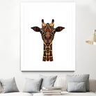 Coloured Giraffe Illustration/Drawing by Naomi Davies on GIANT ART - black digital drawing