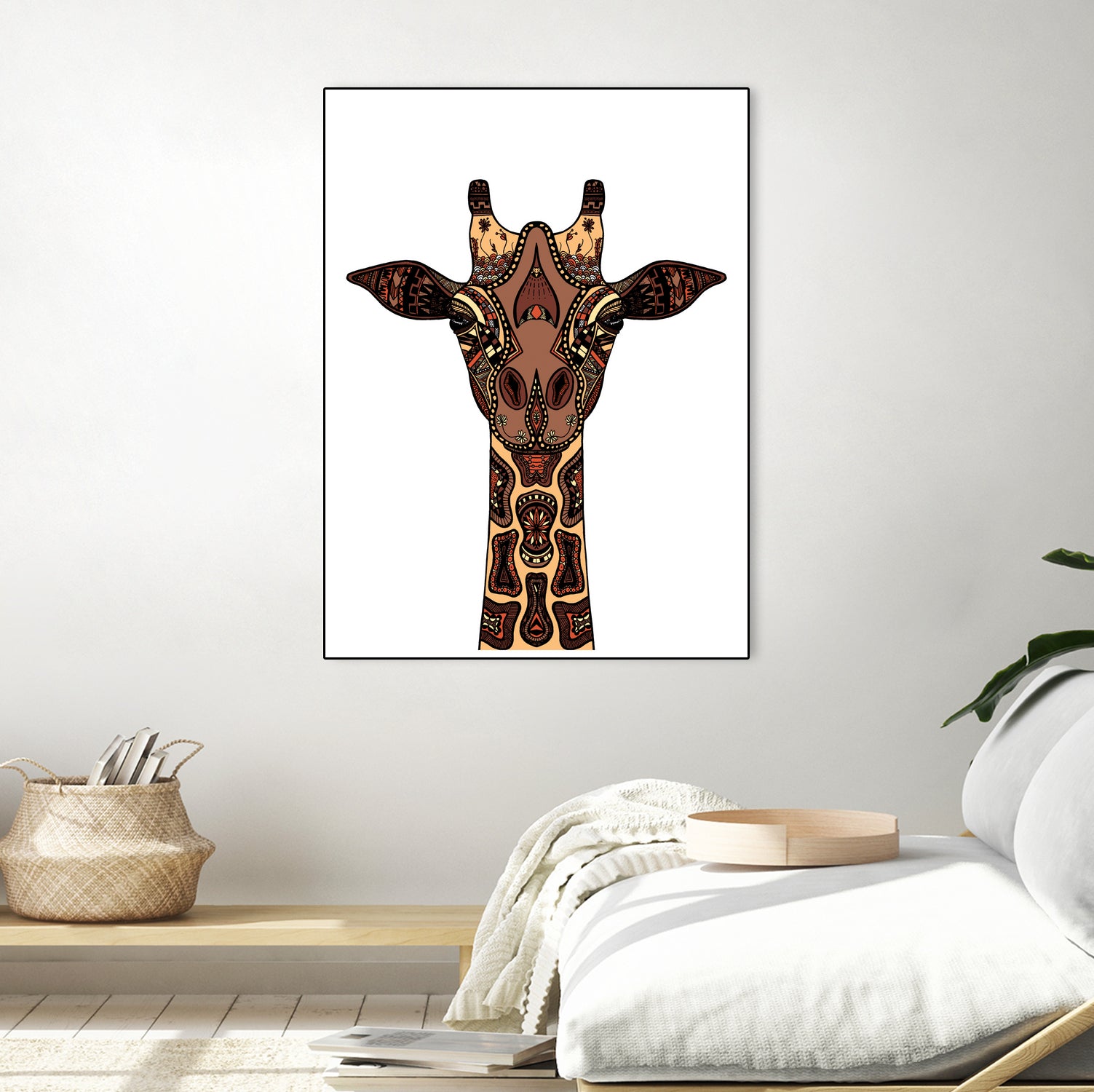 Coloured Giraffe Illustration/Drawing by Naomi Davies on GIANT ART - black digital drawing