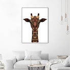 Coloured Giraffe Illustration/Drawing by Naomi Davies on GIANT ART - black digital drawing