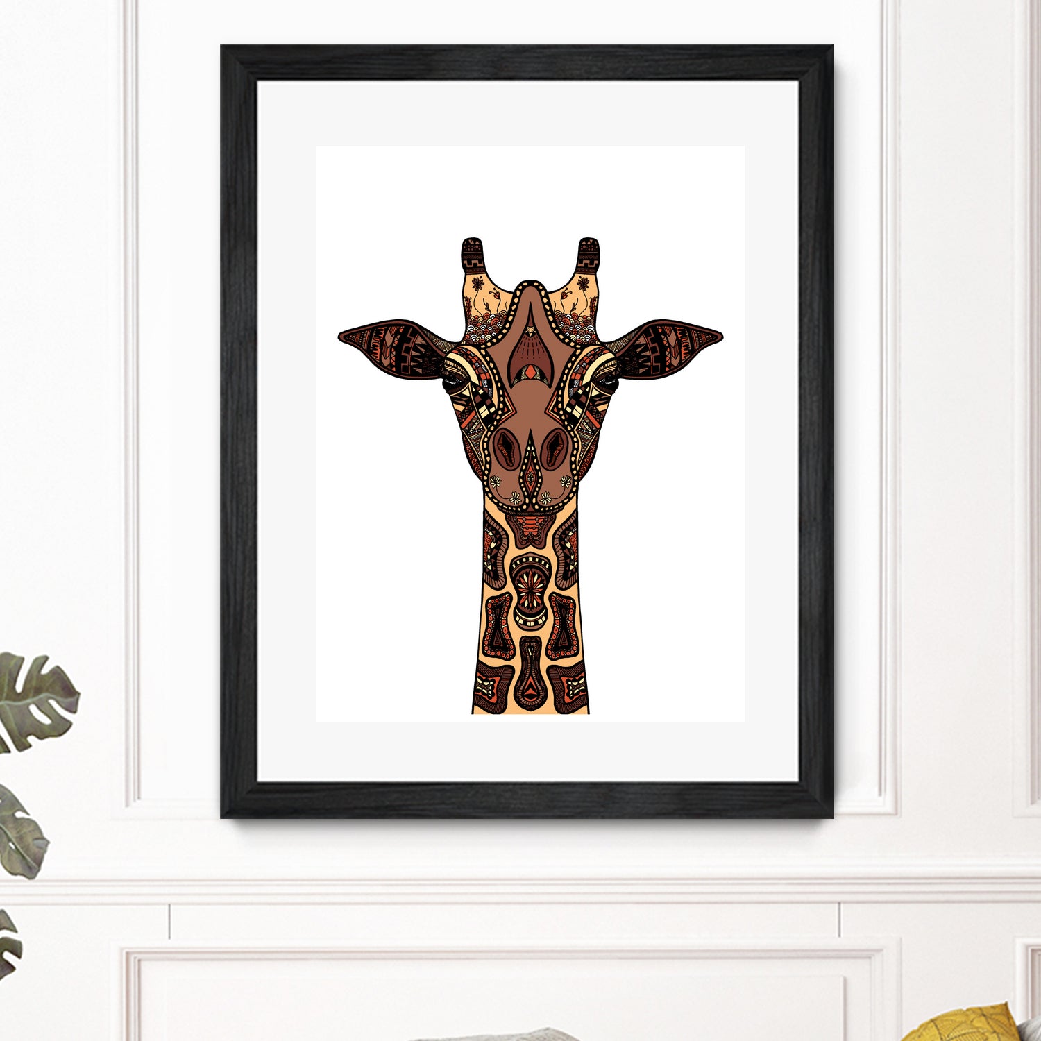 Coloured Giraffe Illustration/Drawing by Naomi Davies on GIANT ART - black digital drawing