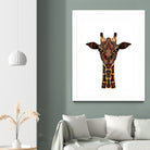 Coloured Giraffe Illustration/Drawing by Naomi Davies on GIANT ART - black digital drawing