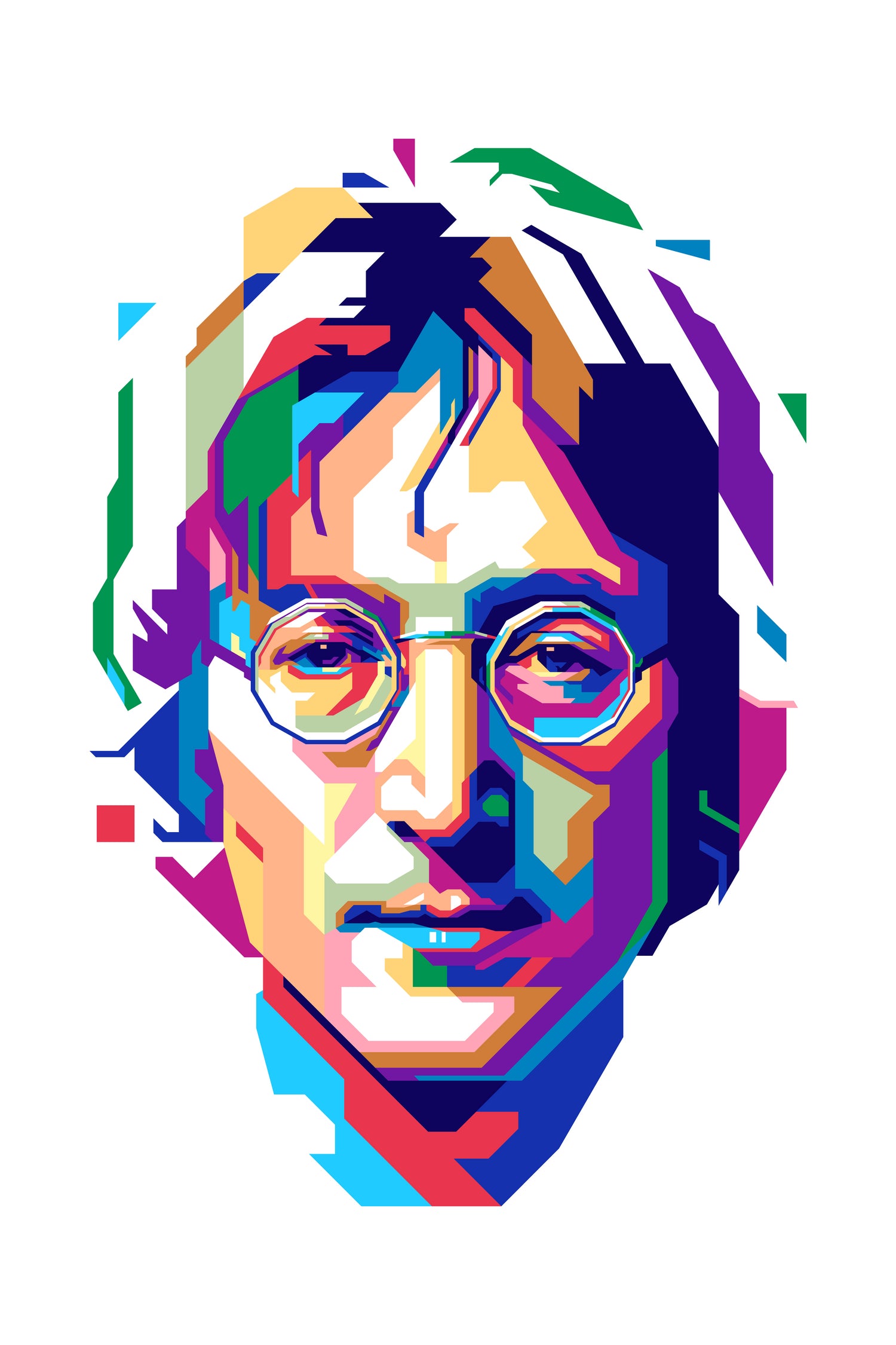 John Lennon in WPAP by J Prayitno Widodo on GIANT ART - white vector illustration