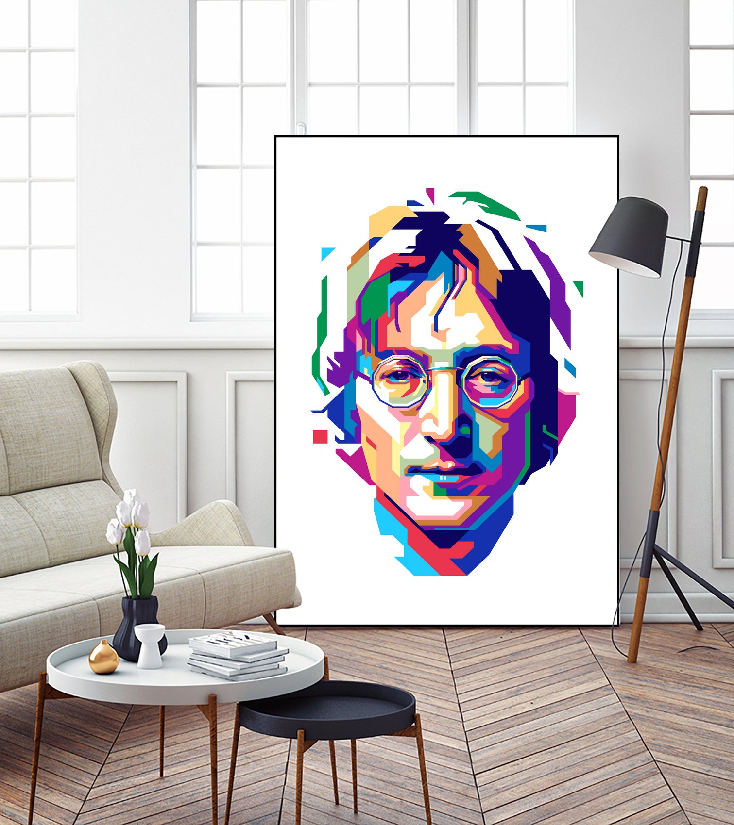 John Lennon in WPAP by J Prayitno Widodo on GIANT ART - white vector illustration